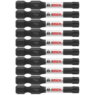 Bosch 10 pieces Impact Tough™ 2 Inches Torx® #30 Power Bits (Bulk Pack), 2610041037