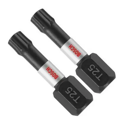 Bosch 2 pieces Impact Tough™ 1 Inches Torx® #25 Insert Bits, 2610039560