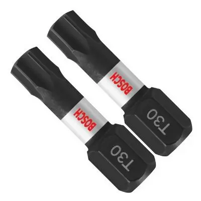 Bosch 2 pieces Impact Tough™ 1 Inches Torx® #30 Insert Bits, 2610039561