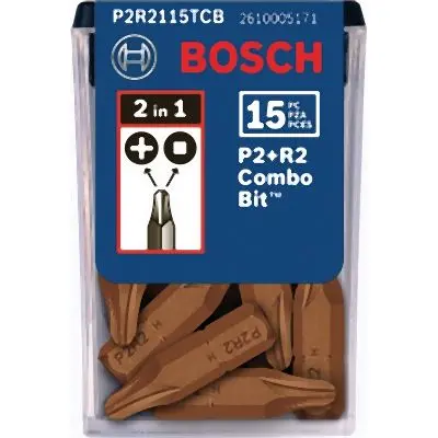 Bosch Precision 15 pieces 1 Inches P2R2 Insert Bits, 2610005171