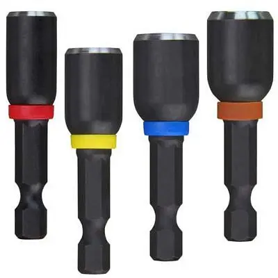 Milwaukee Superior 4 Pieces Shockwave 1-7/8" Magnetic Hex Nut Driver Set, 49-66-4562