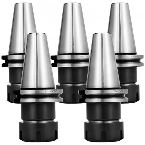 VEVOR Classic Collet Set, CAT40 ER32, 5 Pieces Collet Chuck Tool Holder, 2.75" Gage Length 8000RPM CNC Engraving Mach...