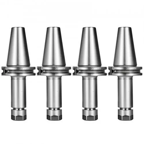 VEVOR Collet Chucks, 4 Units CAT 40 ER 16, Heavy Duty Chuck Tool Holder Set, 4" Gage Length Mill Holder CNC Engraving...