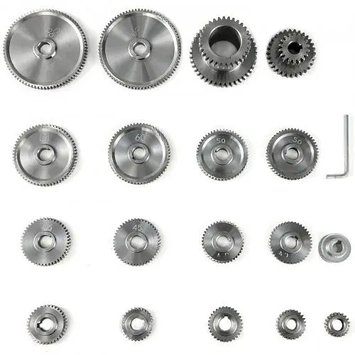 VEVOR Lightweight 18 Each/Set CJ0618 Lathe Mini Lathe Gears Metal Cutting Machine Gears Kit Lathe Gears T20-t80 Metal Exal...