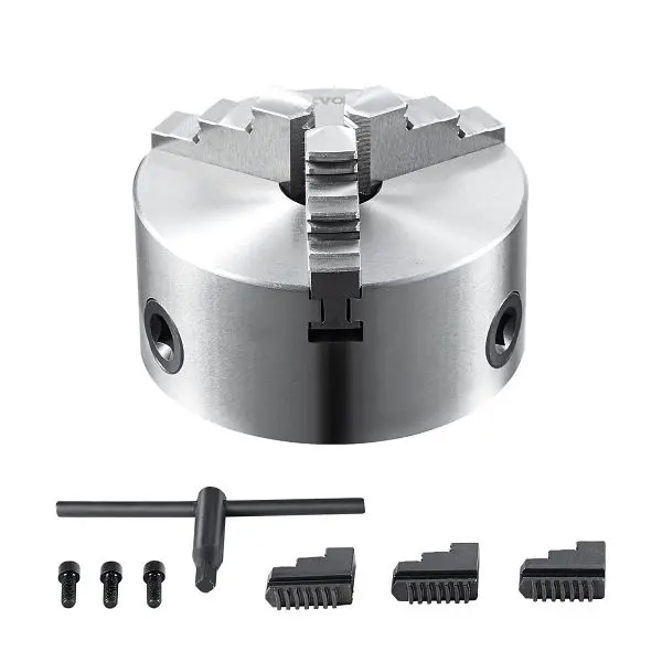 VEVOR Precision-Engineered 3-Jaw Lathe Chuck, 5", Fixed UNC 3-M8, SZKP5YC3G000UY5V5V0