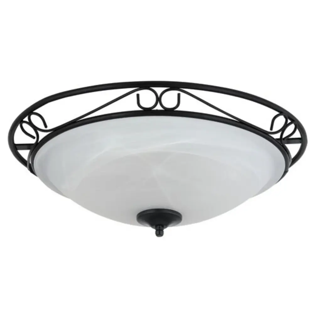 Rabalux Athens Ceiling Lamp, Sleek Black Metal Design 3xE27 Bulbs – Present-day and Stylish Lighting Fixture Any Room