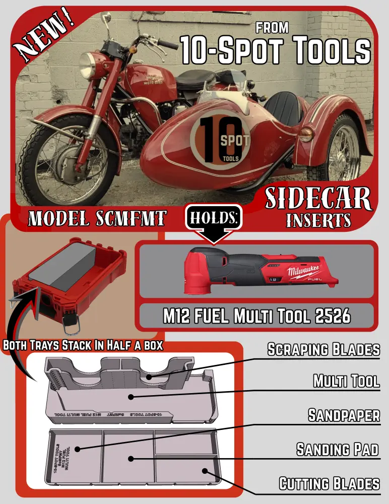 Wall Mounted Packout SideCar Insert M12 FUEL Manifold Tool (ScMFMT)