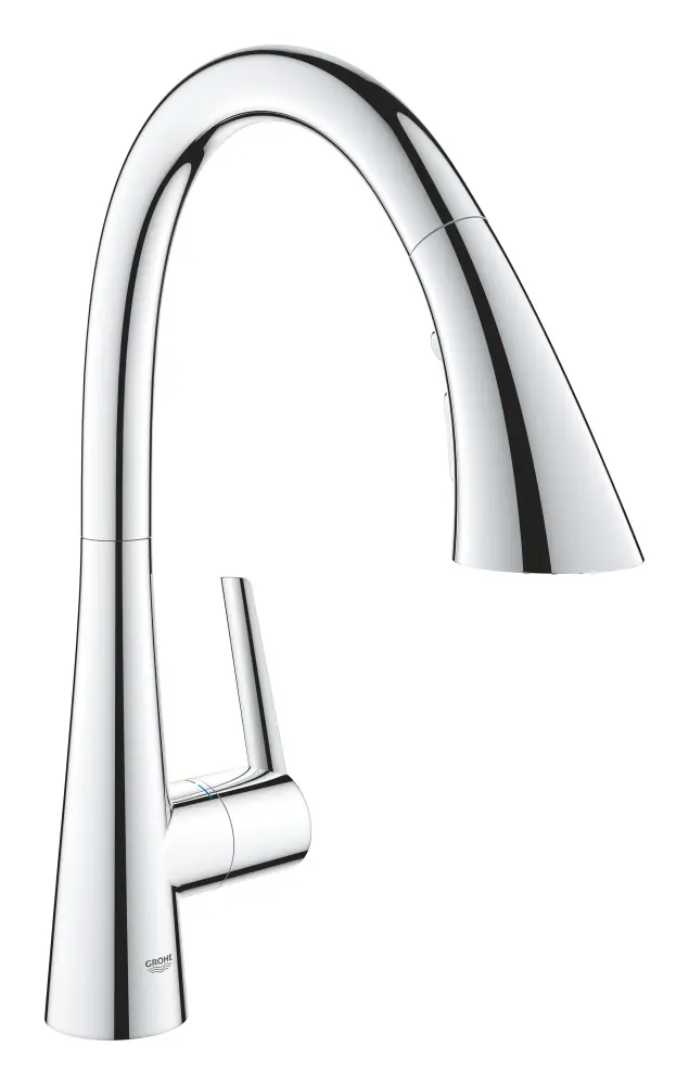 Triple-spray pull-down spray faucet central sink Pre-Drilled Holes