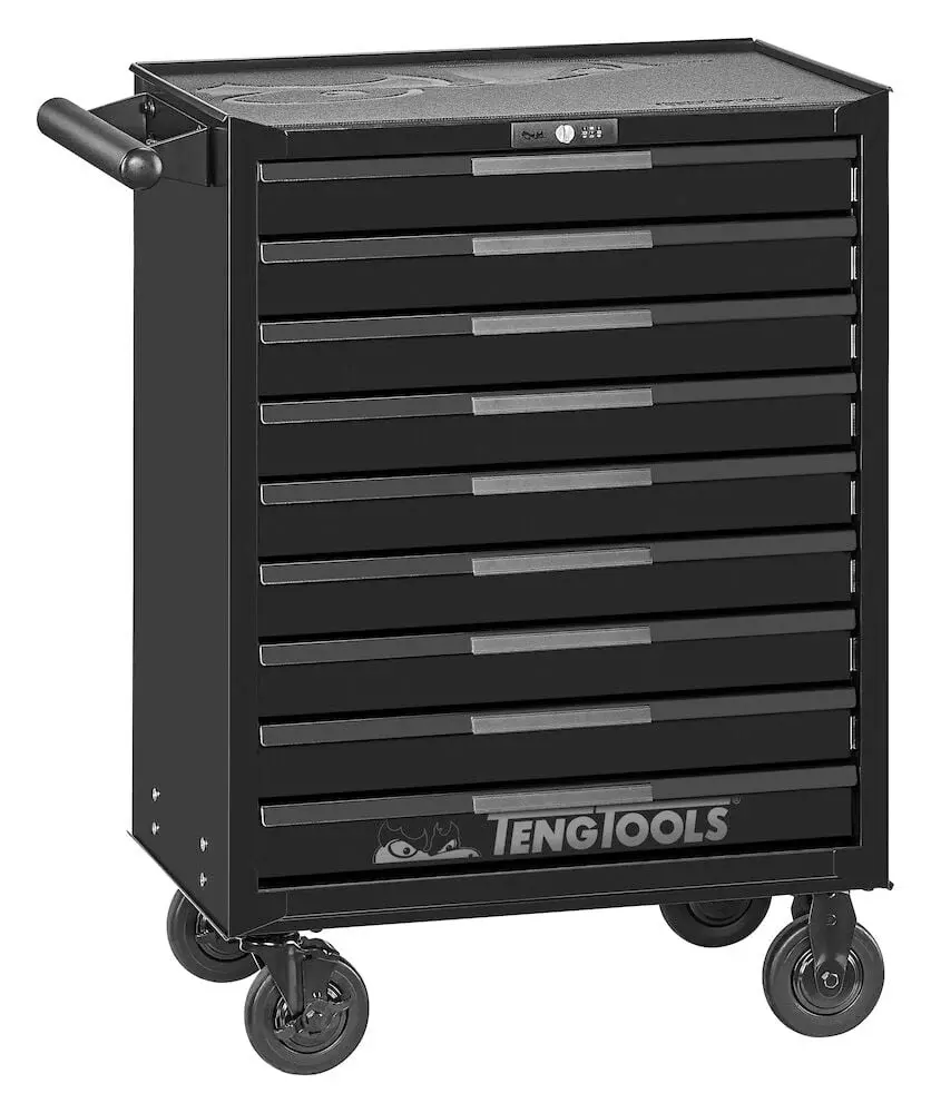 Teng 26" PRO35™ roller cabinet 9 drawers jet-black - TSW26B9