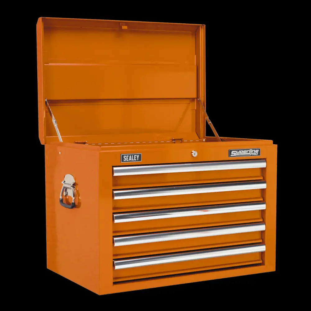 Sealey AP26059TO Topchest 5 Drawer Ball Bearing Slides - Amber