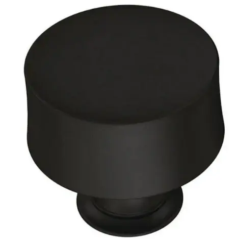 Liberty P35538C-FB 1 1/4" Flat Ebony Drum Cabinet Drawer Knob *DAMAGED BOX*
