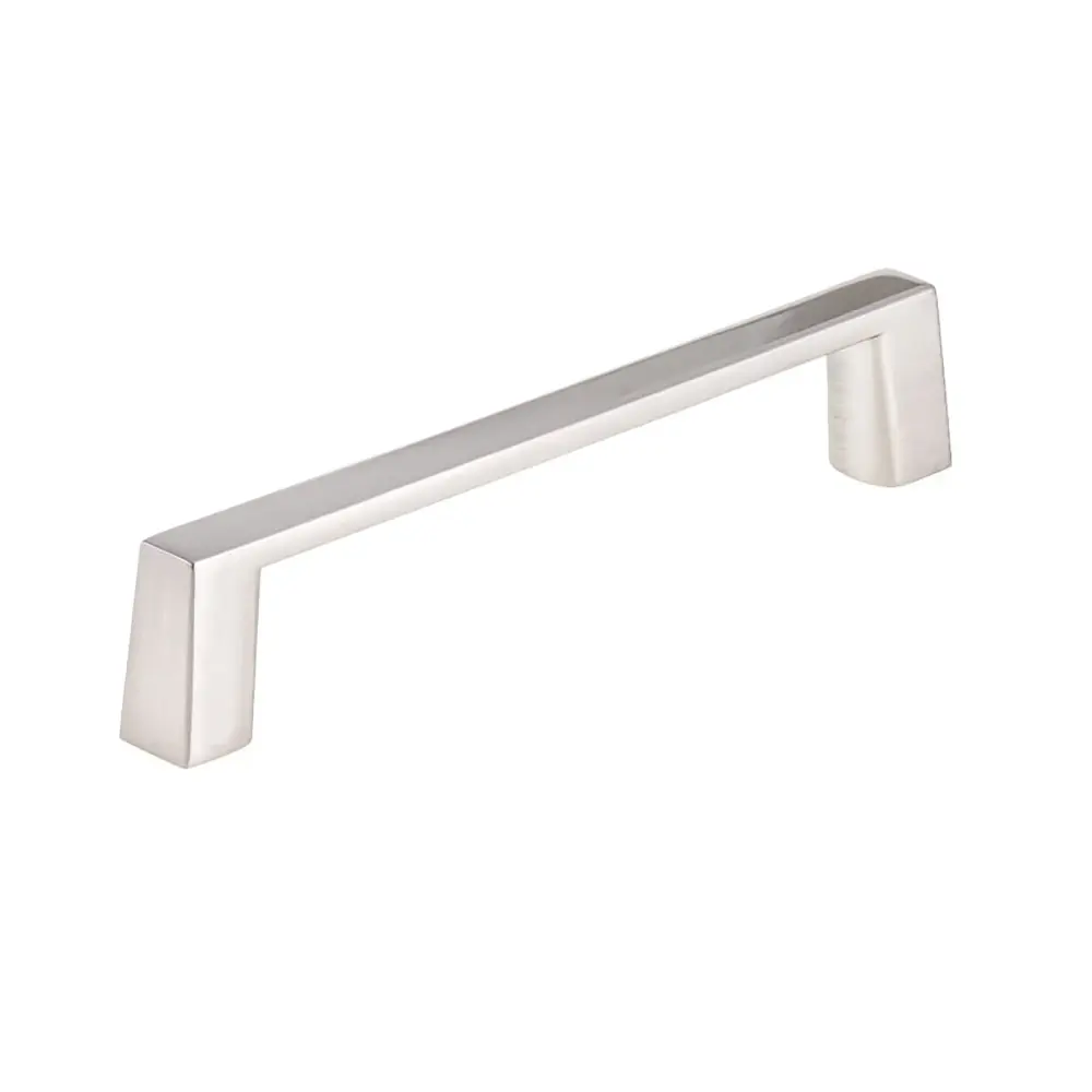 Contemporary # 107 Brushed Nickel Steel Pull, 4'' C/C