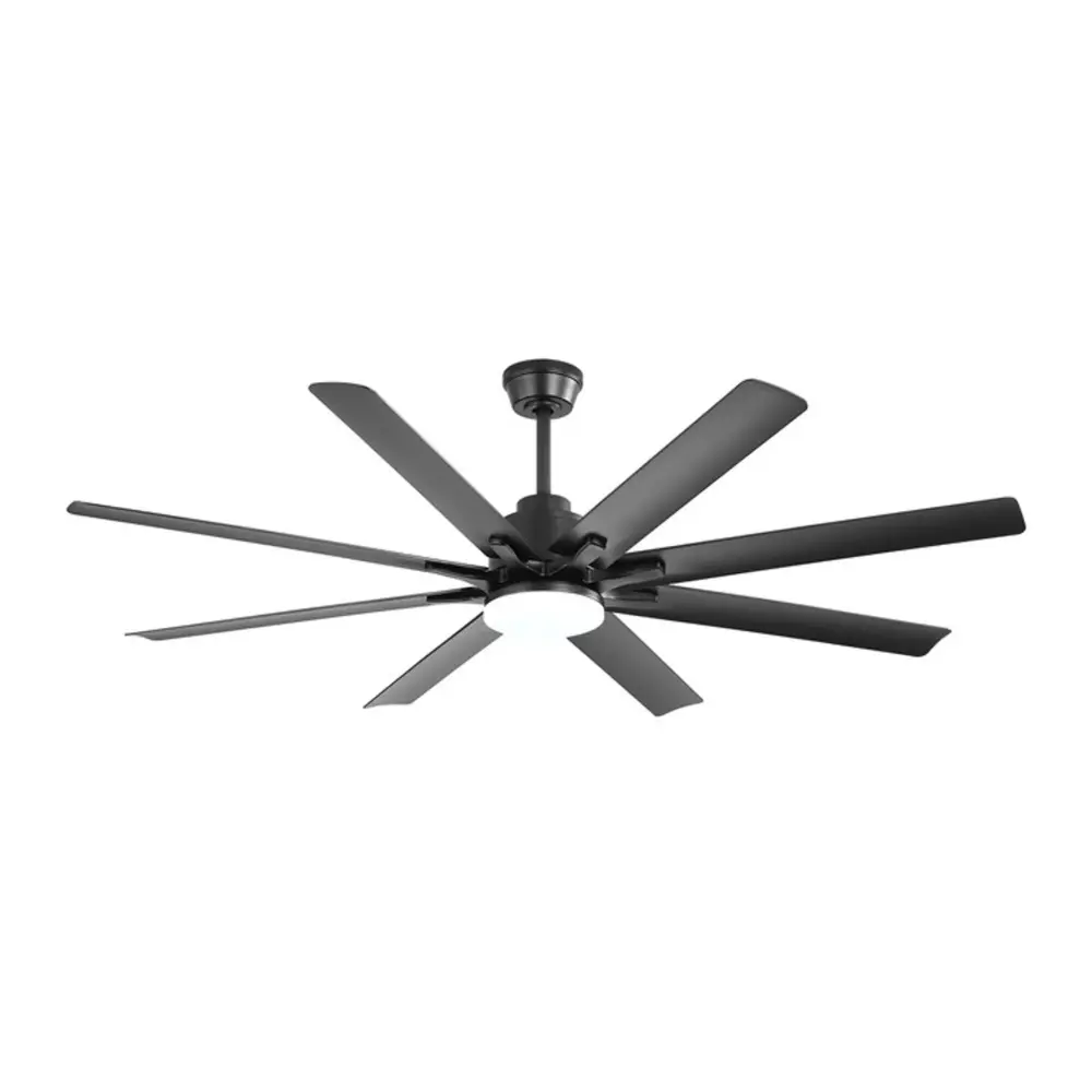 Ceiling Fan Dimmable LED Light, 8 Blades, Connected Remote Control, Reversible DC Motor Home Office And Living Spaces - Ma...