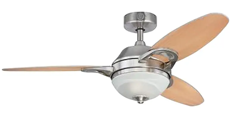 Westinghouse 7224400 Ceiling Fan Portable Fixture, 3-Blade, Beech/Weathered Maple Blade, 46 Sweep, Plywood Blade