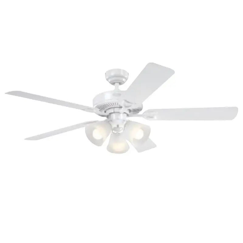 Westinghouse Travis Series 7312000 Indoor Ceiling Fan, Pearl Housing, Rustic Birch/White Blade, 52 Sweep, MDF Blade