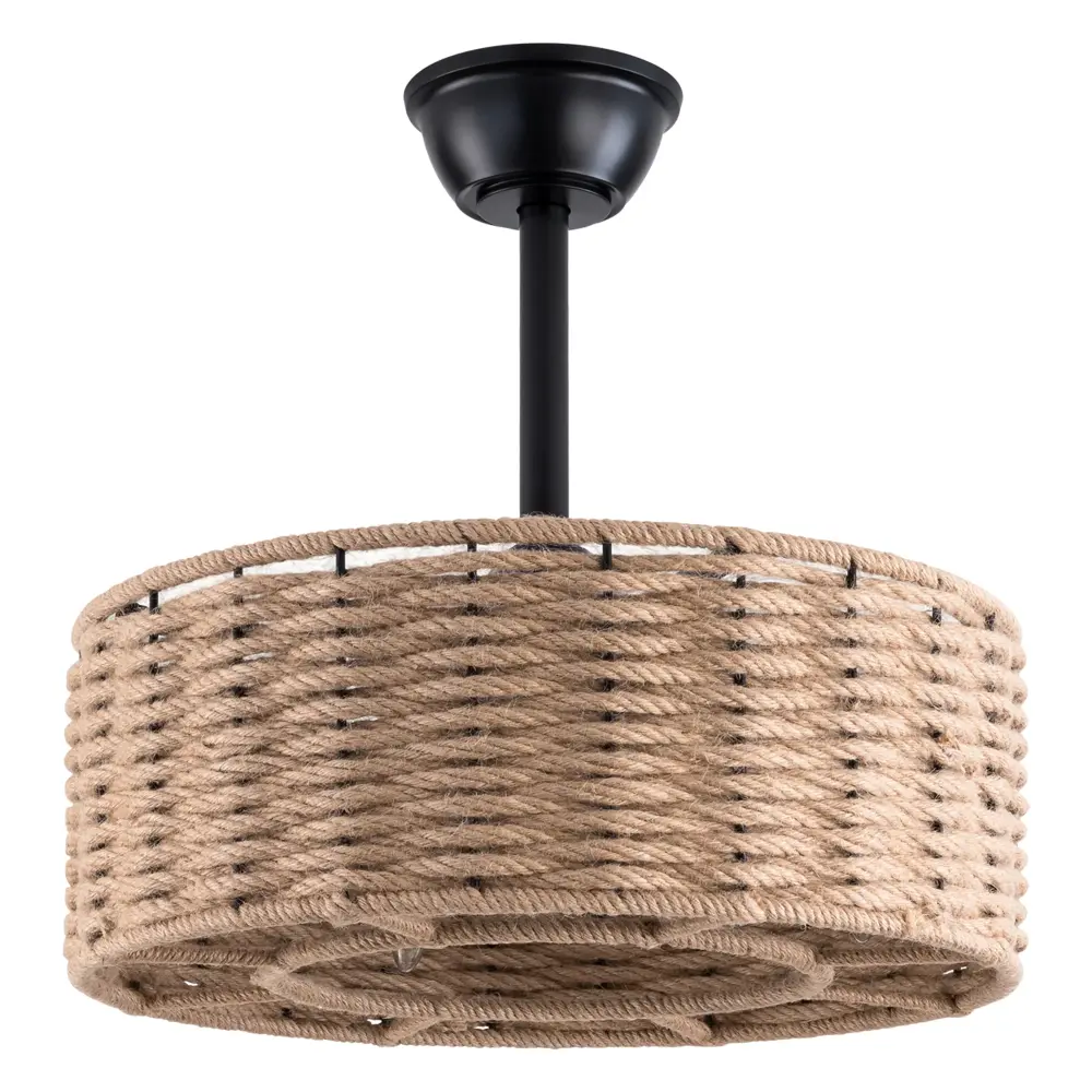Maxax 19" Boho Caged Ceiling Fan Light, Rattan Chandelier Ceiling Fan Lights and Remote Control, 6 Speeds Flip-over Timing...