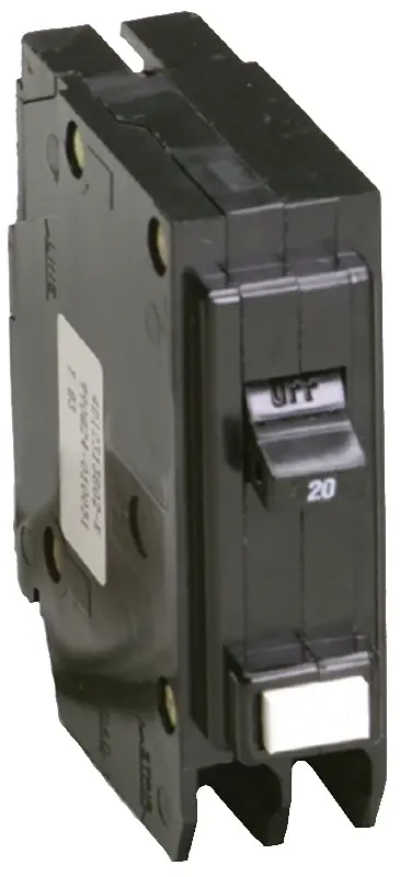 Eaton BRP120GF Circuit Breaker, Type BR GFCI, 20 , 1-Pole, 120/240 V, Trip-to-Center Trip, Plug