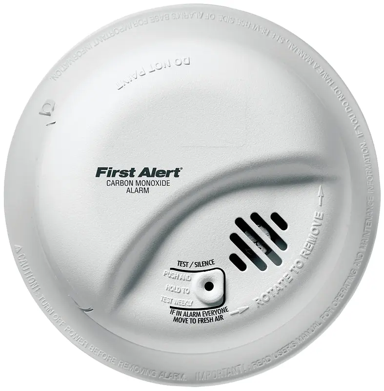 First Alert CO5120BN High-tech Monoxide Alarm, 10 ft, 85 dB, Alarm: Audible, Electrochemical Sensor, Ceiling/Wall