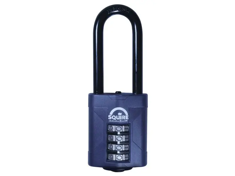 Squire CP50/2.5 Combination Padlock 4-Wheel 50mm Extra Tall Shackle 63.5mm Boxed