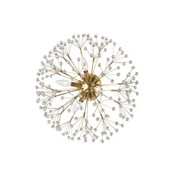 Dunkirk 4 Light Flush Secure - Aged Brass