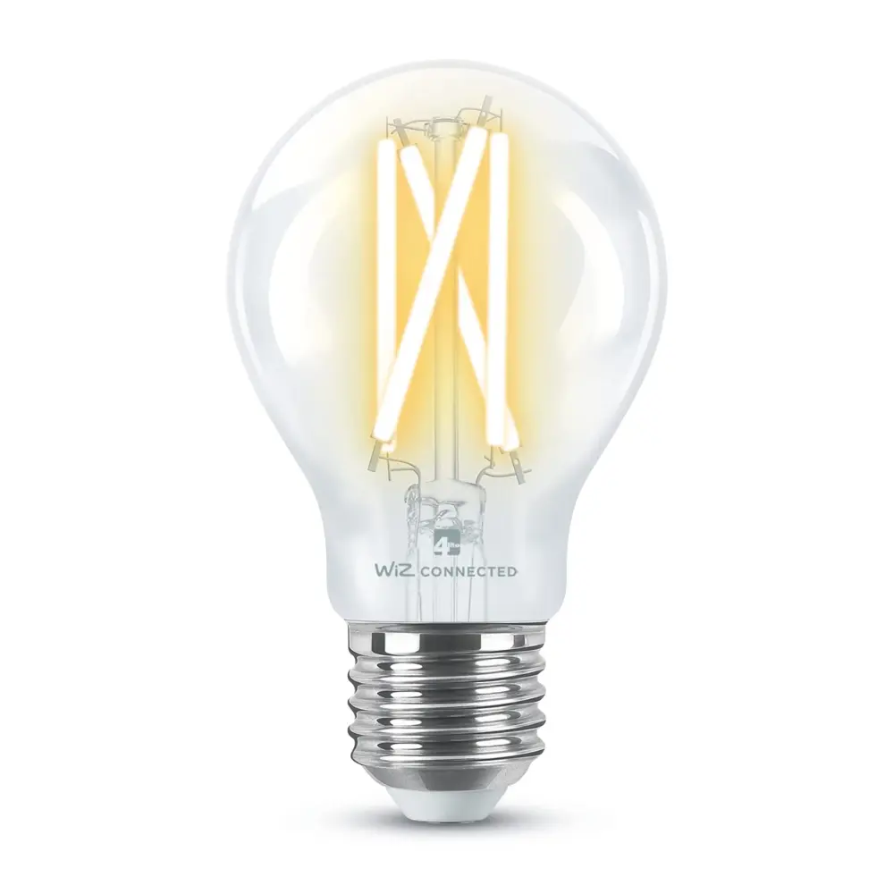 4lite Smart Wiz Connected LED Bulb Clear Filament A60 E27 Screw Fitting WiFi/Bluetooth Tuneable Pearl & Dimmable 7w 806lm ...