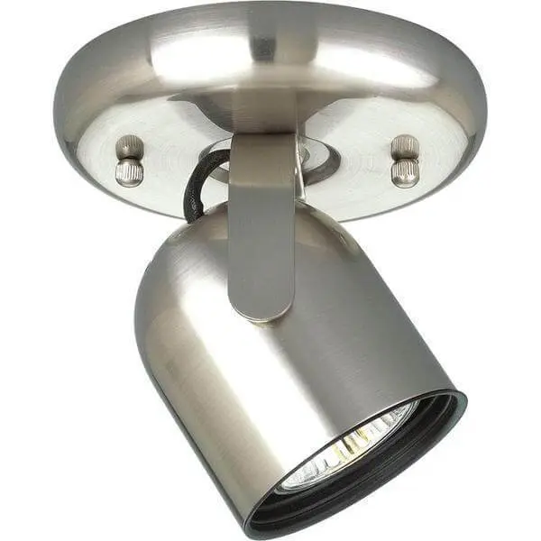 Brushed Nickel 1-Light Spotlight Fixture Damaged Box