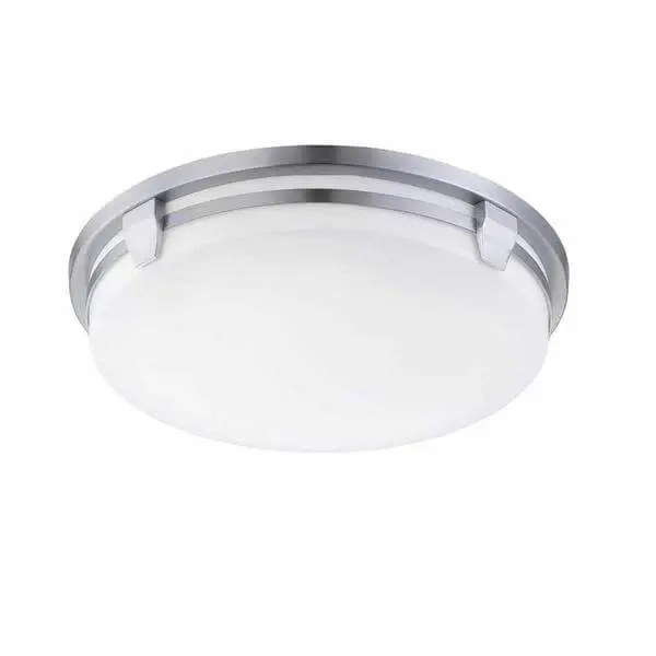 Hamilton 2-Light Matte Nickel Fluorescent Flush Mount Damaged Box