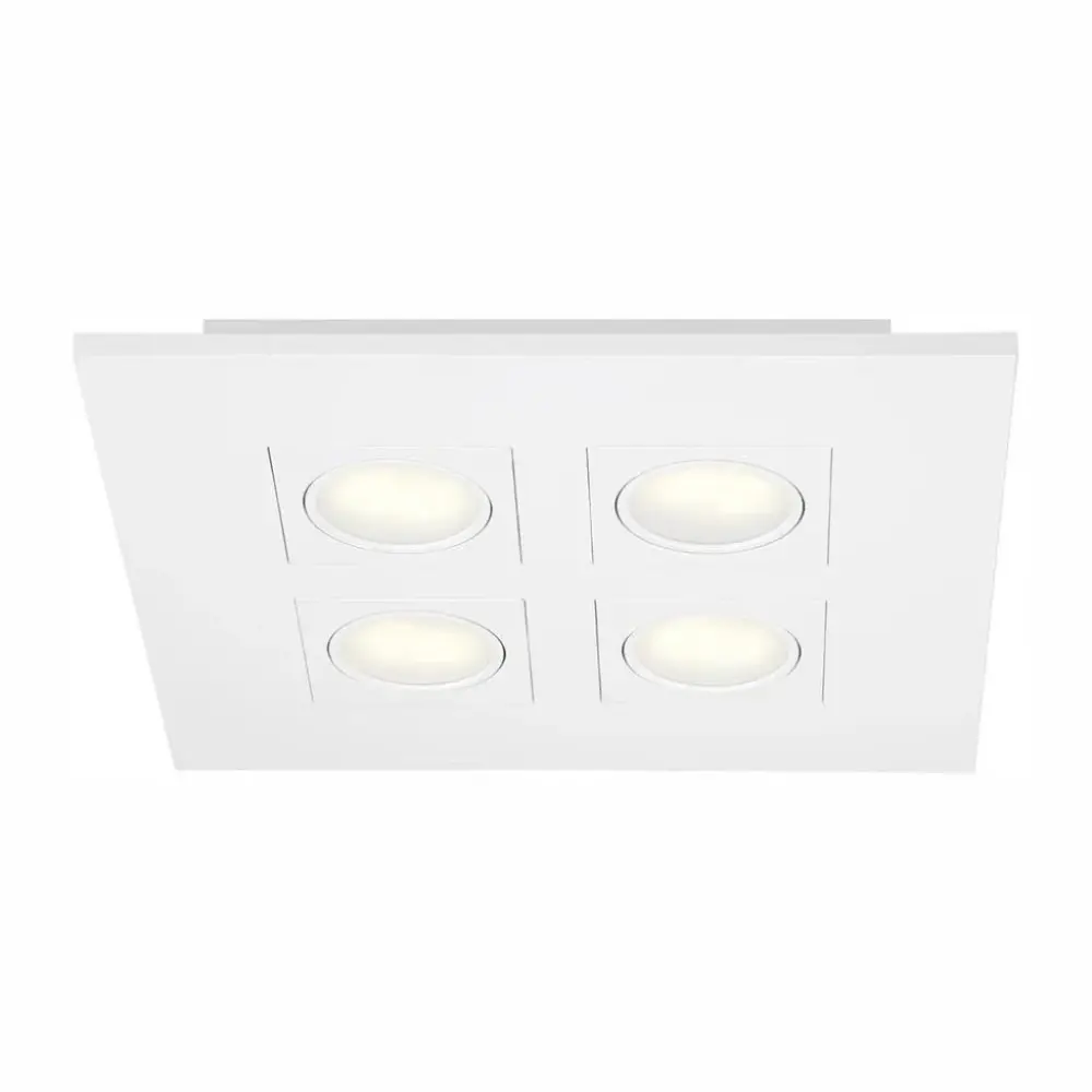 Hampton Bay 9.2-Watt Alabaster Integrated LED Flush Mount Damaged Box