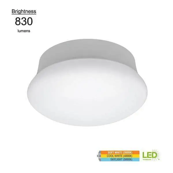 Lightbulb Replacement 7 . Round 60-Watt Equivalent Snow Integrated LED Flush Mount Color Changing Feature Damaged Box