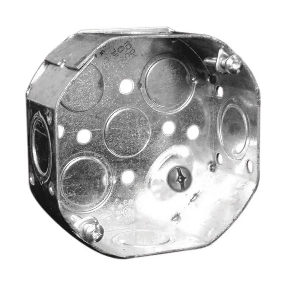 Octagonal Electrical Box 4'' 8 Concentric Knockouts, 1-1/2" Deep (15 ³)