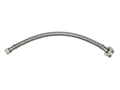 THEWORKS 3/8 . OD x 7/8 . Brass Nut x 20 . Stainless Chromed Toilet Line DAMAGED BOX
