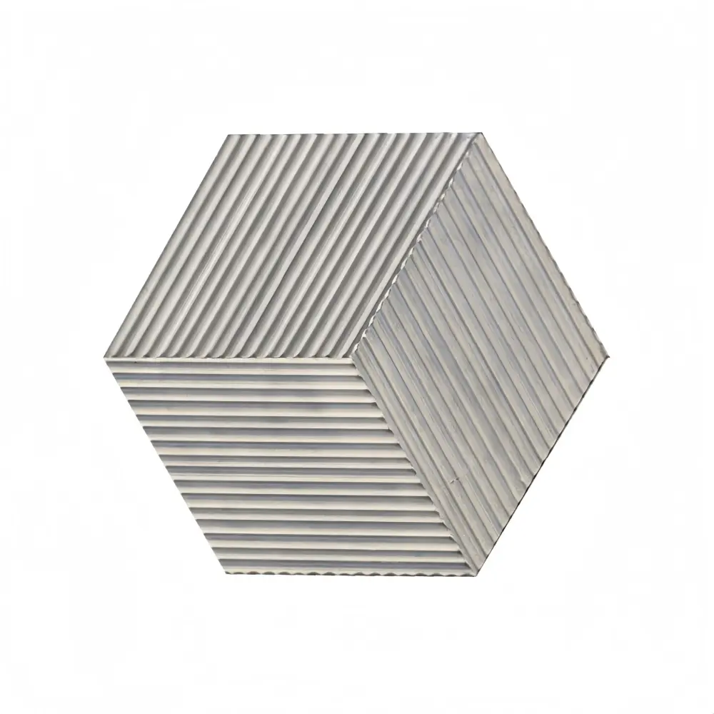 Hexagon Natural Stone Marble Tile, 3D Fluted place 12)