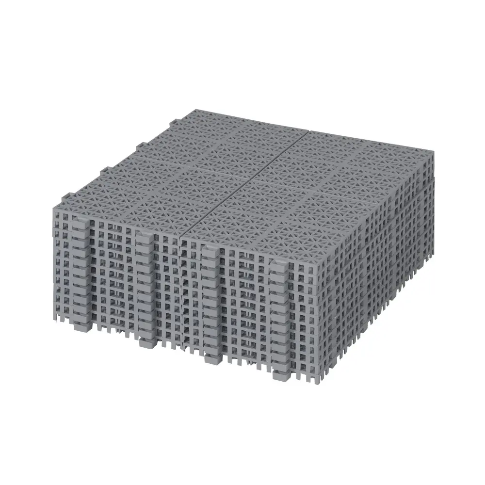 Interlocking Deck Tiles Plastic Watertight Outdoor All Weather Anti-Slip Bathroom Shower Balcony Porch Strong Weight Capac...