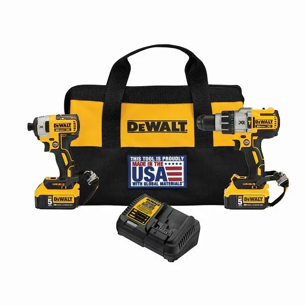 DeWalt Quality 20V Max XR Framing Hammerdrill/Impact Driver Combo Kit Lanyard Ready Attachment Points, DCK299P2LR