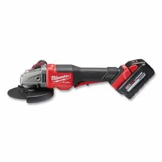 Milwaukee Biodegradable M18 FUEL 4-1/2" to 6 Cordless Braking Grinder, 18 V DC, 9,000 RPM, Slide Swith, Lock-On, Kit ...