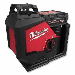 Milwaukee Rugged M12 Green 360° Single Plane Laser, Kit, Target and Monitor Clip Incorporated, 3631-21