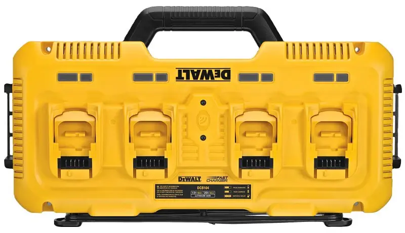 DEWALT DCB104 Battery Charger, 12, 20 V Input, 60 min Charge, Battery Included: No