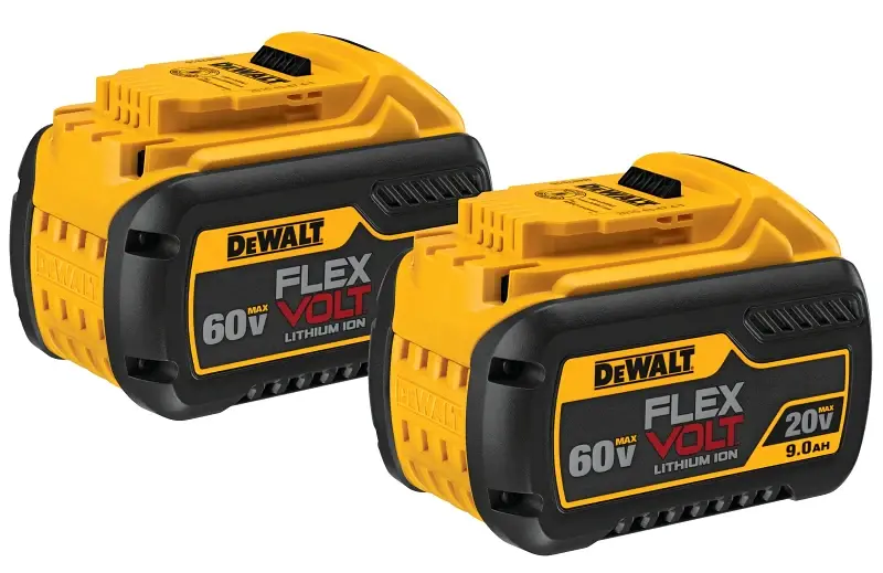 DEWALT DCB609-2 Re-energizable Battery Pack, 20/60 V Battery, 9 Ah, 2/PK