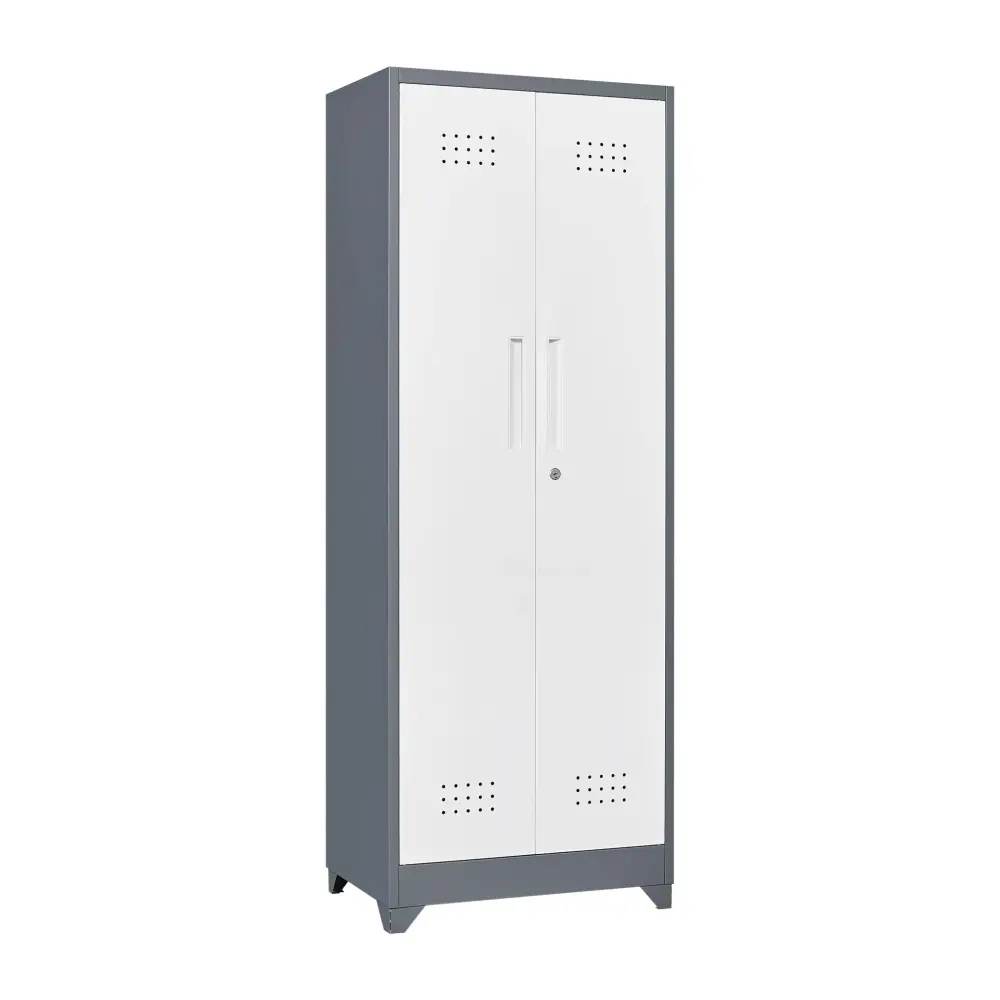Metal Storage Cabinets, Cleaning Tool Cabinet Locking Door, Extended Broom Tool Organizer And Storage, Large Storage Cabin...