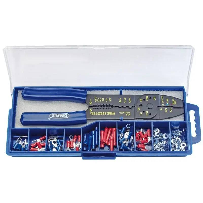 Draper CT-K 5 Way Crimping Tool & Terminal Kit, 240mm - (13658)