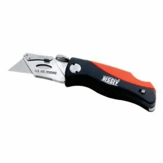 Bessey BKPH Lock-Back Functionality Knife, 6-1/4 L, Functionality Spring Steel Blade, Abs, Red/Onyx, D-BKPH