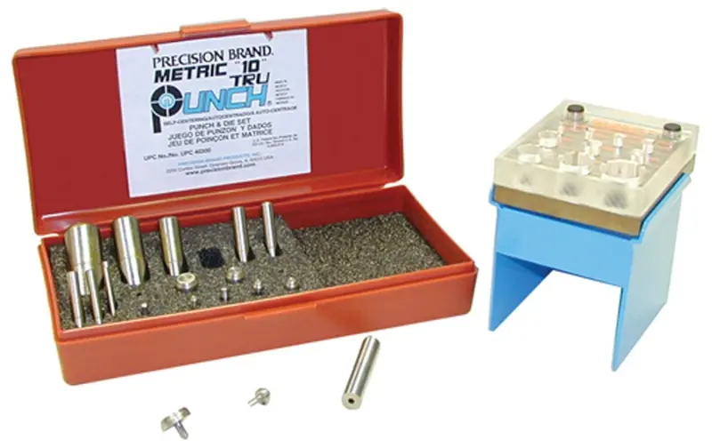 Precision Brand "Metric 10" Trupunch® Punch And Round Die Set Stand, 40399