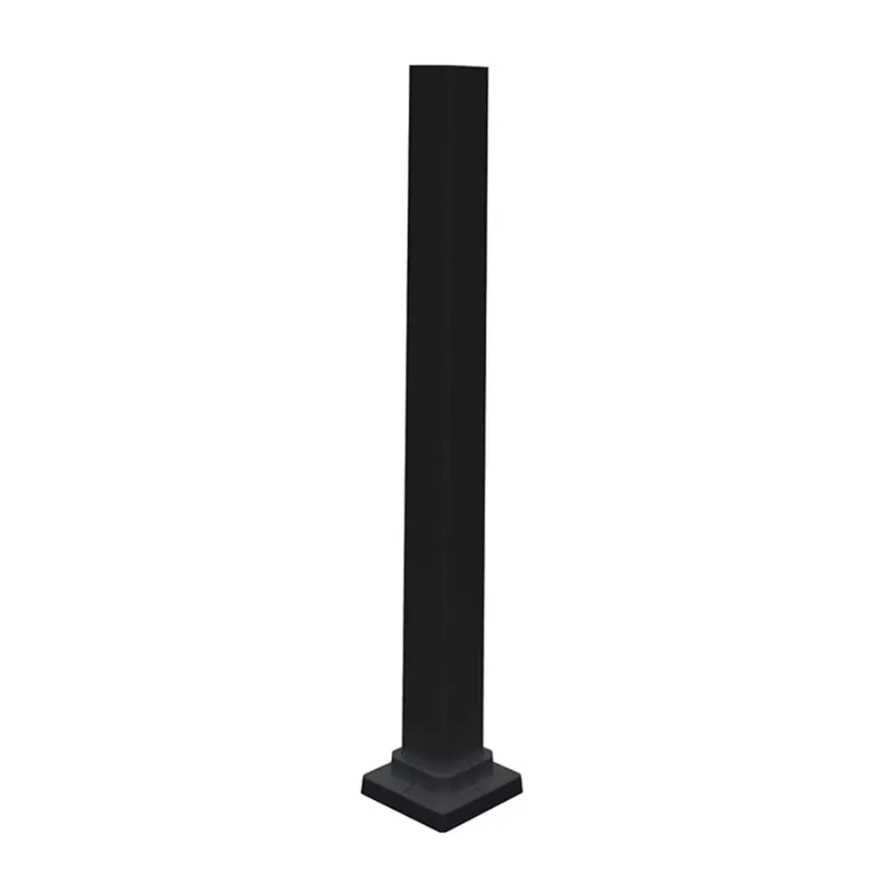 Black Aluminum Stair Post Duo Railing, 38'' x 2''