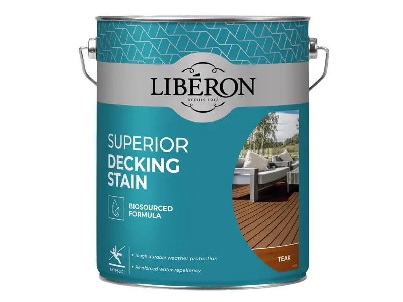 Liberon First-class Decking Stain Teak 5 litre