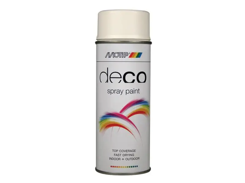 MOTIP Deco Spray Paint Matt RAL 9010 Chalk 400ml