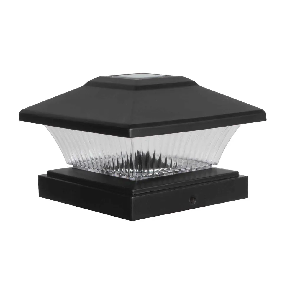 Solar Fence Post Cap Airy, Black (4" x 4"/ 4,5" x 4,5" / 5" x 5")
