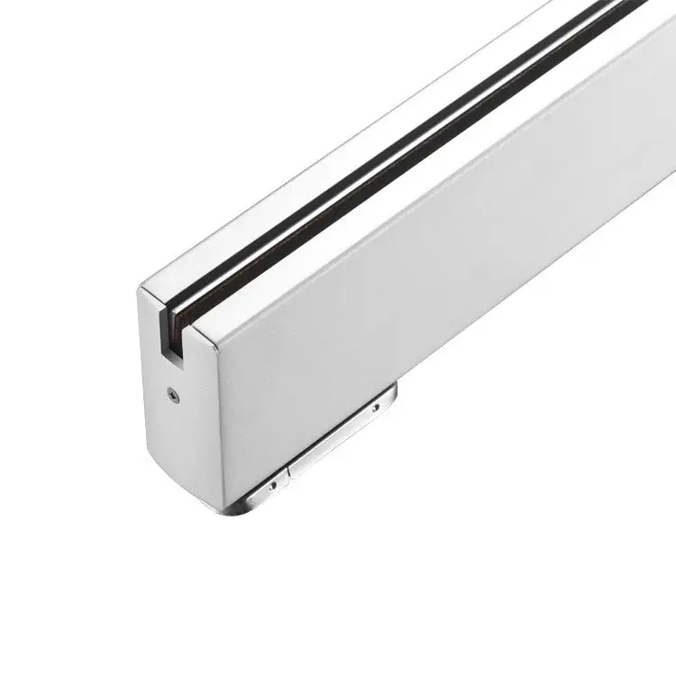 IDR100LOCKSA Satin Anodized Bottom Hydraulic Glass Door Rail 4" Lock 35-3/4