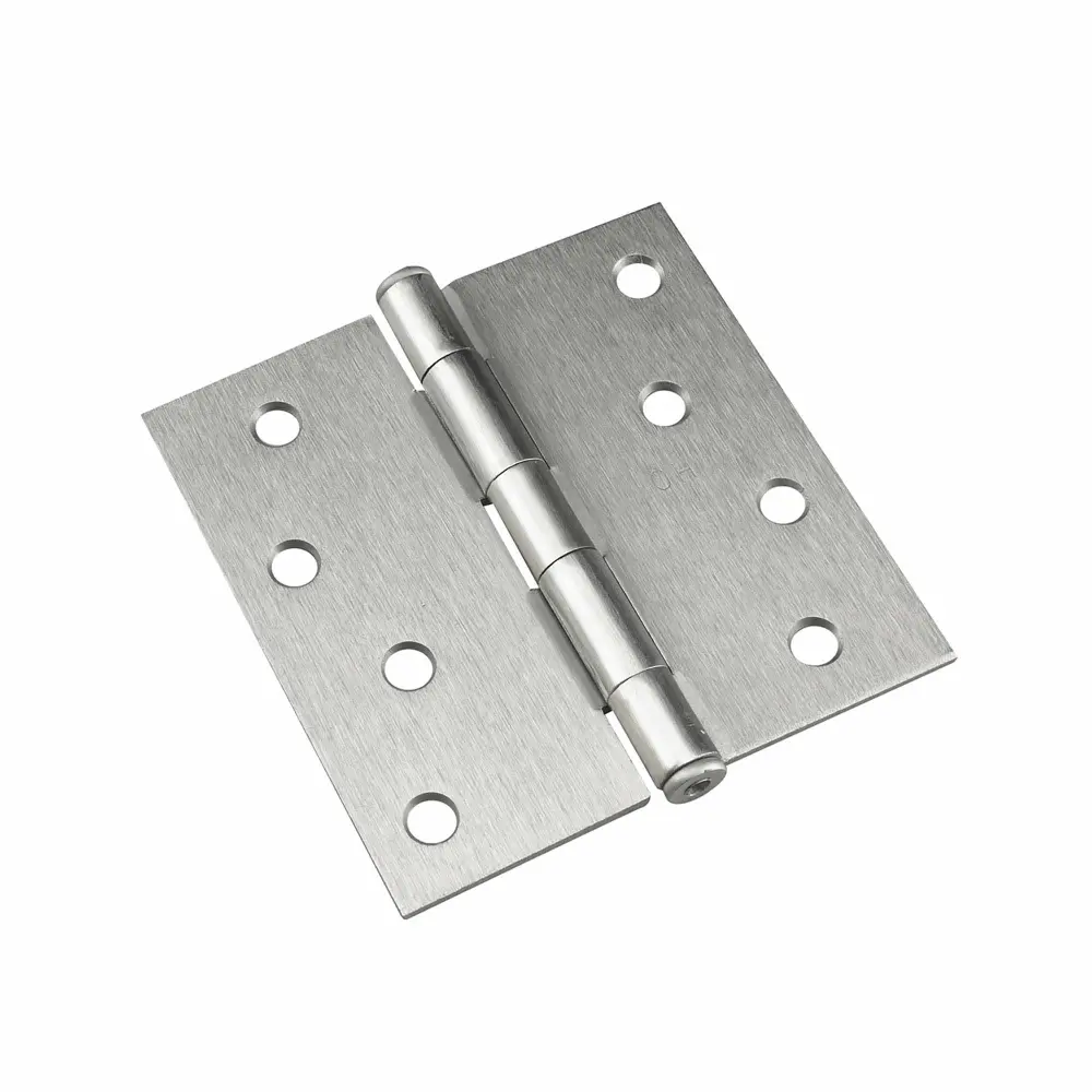 Brushed Nickel Full Mortise Butt Hinge 4", 2-Pack