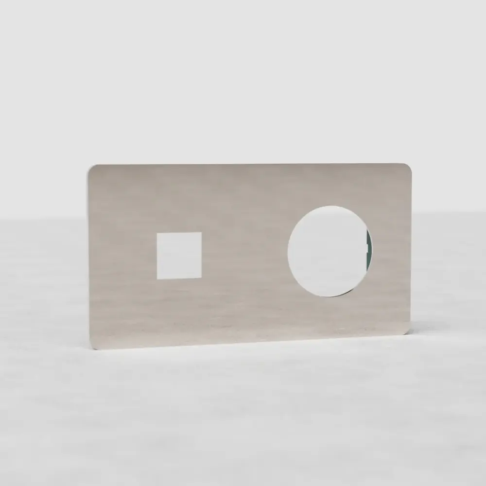 Grove Twofold Keystone & Socket Plate - Polished Nickel