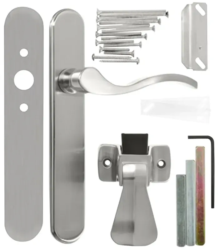 Heavy Duty Commercial Grade Wright Products VBG115SN Door Lever Lockset, Brass, Satin Nickel, 3/4 to 2 Robust Door